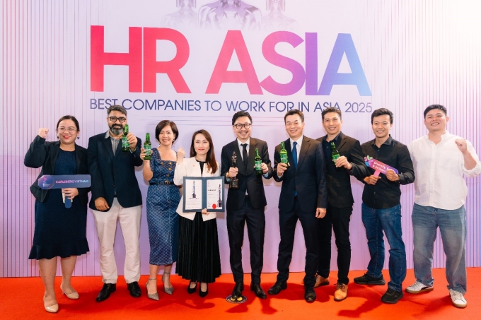 1-1755675574-8874-1755676045 Tập thể Carlsberg Việt Nam nhận giải thưởng Nơi làm việc tốt nhất châu Á tại HR Asia Awards 2025. Ảnh: Carlsberg Việt Nam