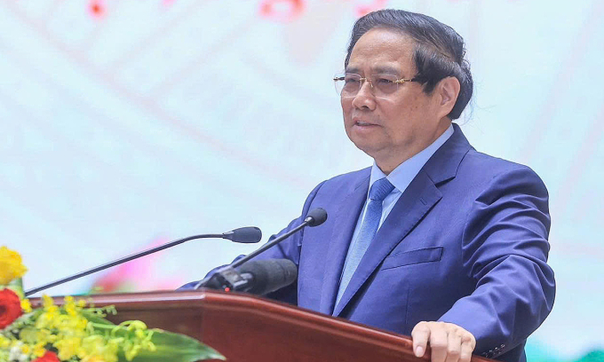 6d06c9c55058d9068049-175437844-5497-8263-1754384497 Thủ tướng Phạm Minh Chính phát biểu tại Đại hội Đảng bộ Bộ Xây dựng. Ảnh: Anh Duy
