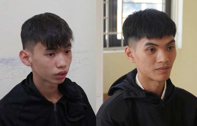 a-1754835724-8242-1754836264 Đặng Trung Quân và Bùi Bảo Long tại cơ quan Công an. Ảnh: Công an tỉnh Quảng Trị