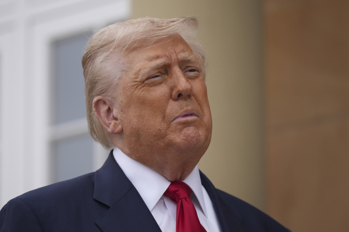 ap25209440426318-5783-1754455137 Tổng thống Mỹ Donald Trump tại Turnberry, Scotland, ngày 28/7. Ảnh: AP