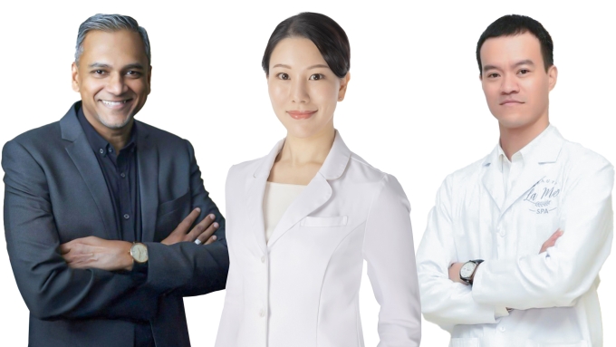 bcv-density-01-1754902710-4648-1754910798 Từ trái sang: các bác sĩ Rasool Shaik Mohamed, Nishikawa Ayaka, Vũ Ngọc Quý. Ảnh: Dermamed