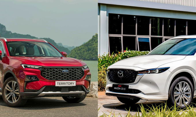 cuv-co-c-2025-vnexpress-174237-8676-2825-1754125692 Territory và CX-5 tại Việt Nam. Ảnh: FVN, Thaco