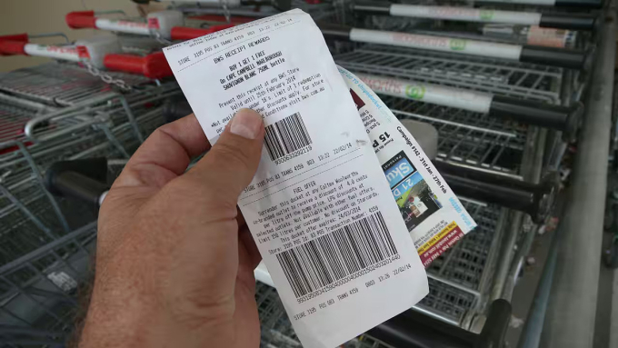 download-1754626110-1754626122-4138-1754626186 Hóa đơn bán lẻ tại một siêu thị. Ảnh: AAP