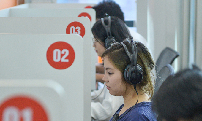 emi-group-681-1754796027-17547-2156-1477-1754796172 Phòng thi trực tiếp của LanguageCert tại Việt Nam. Ảnh: LanguageCert