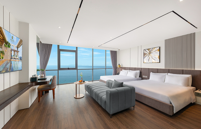 galaxy-suite-ocean-view-1-1755-4197-5835-1755073933 Tất cả các phòng khách sạn đều hướng biển. Ảnh: Phuc Long Hospitality