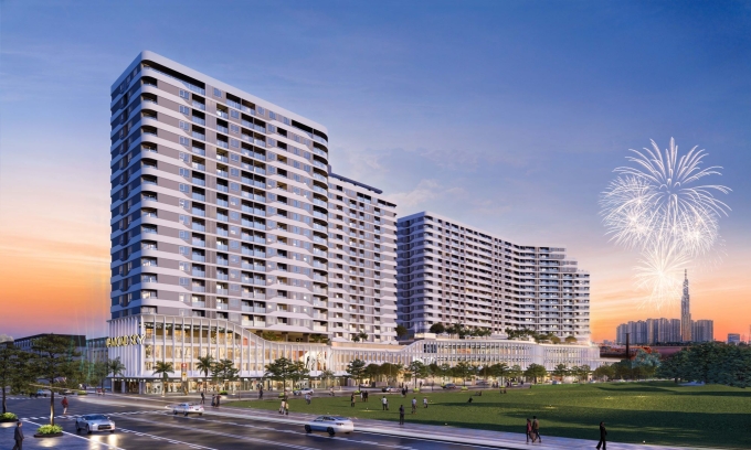 hinh-3-2-1754636546-9346-1754636935 Phối cảnh khu phức hợp nhà ở Diamond Sky tại Van Phuc City. Ảnh: VP