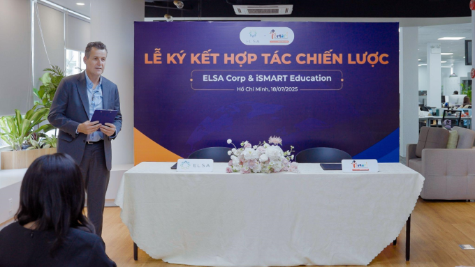 image-extractword-2-out-1687-1753972716 Ông Will Polese, Phó chủ tịch Kinh doanh Toàn cầu ELSA Corp chia sẻ tại buổi lễ ký kết. Ảnh: iSmart
