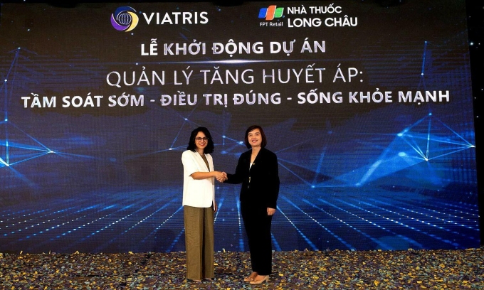 image001-1754304612-3813-17543-5940-4419-1754305065 Đại diện Viatris và FPT Long Châu tại lễ khởi động dự án ngày 1/8. Ảnh: LC