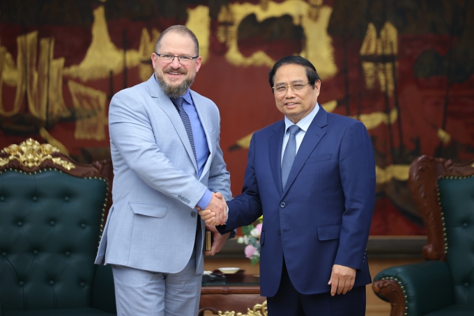 img9172-1755000761628377457778-6761-5846-1755006686 Thủ tướng Phạm Minh Chính tiếp ông Cristiano Amon, Chủ tịch kiêm Tổng Giám đốc điều hành tập đoàn Qualcomm. Ảnh: VGP