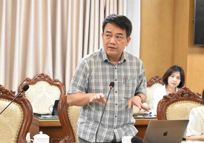 z686055940694444338f535819f3c8-2863-2329-1753977191 Ông Trần Chí Thành, Viện trưởng Viện Năng lượng nguyên tử Việt Nam, phát biểu tại cuộc họp. Ảnh: MOET